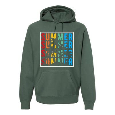 Summer Retro Vintage Premium Hoodie