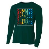 Summer Retro Vintage Cooling Performance Long Sleeve Crew