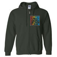 Summer Retro Vintage Full Zip Hoodie