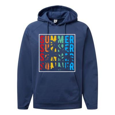 Summer Retro Vintage Performance Fleece Hoodie