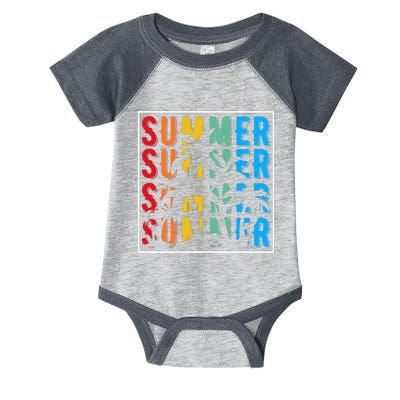 Summer Retro Vintage Infant Baby Jersey Bodysuit