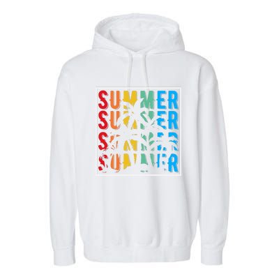 Summer Retro Vintage Garment-Dyed Fleece Hoodie