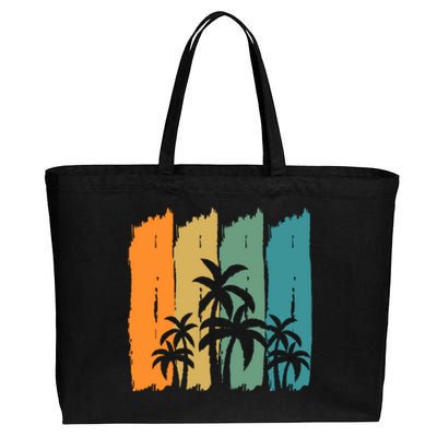 Summer Retro Vintage Cotton Canvas Jumbo Tote