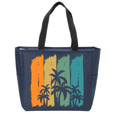 Summer Retro Vintage Zip Tote Bag