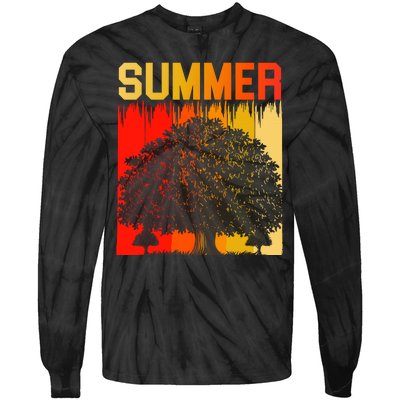 Summer Retro Vintage Tie-Dye Long Sleeve Shirt