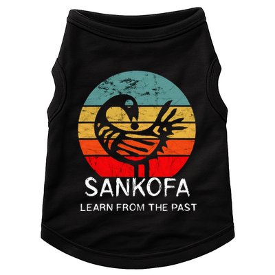 Sankofa Retro Vintage Learn From The Past African Bird Doggie Tank
