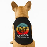 Sankofa Retro Vintage Learn From The Past African Bird Doggie Tank