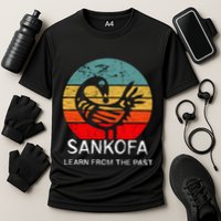 Sankofa Retro Vintage Learn From The Past African Bird Performance Shirt