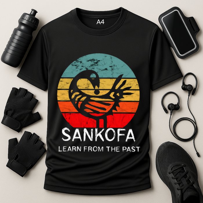Sankofa Retro Vintage Learn From The Past African Bird Performance Shirt