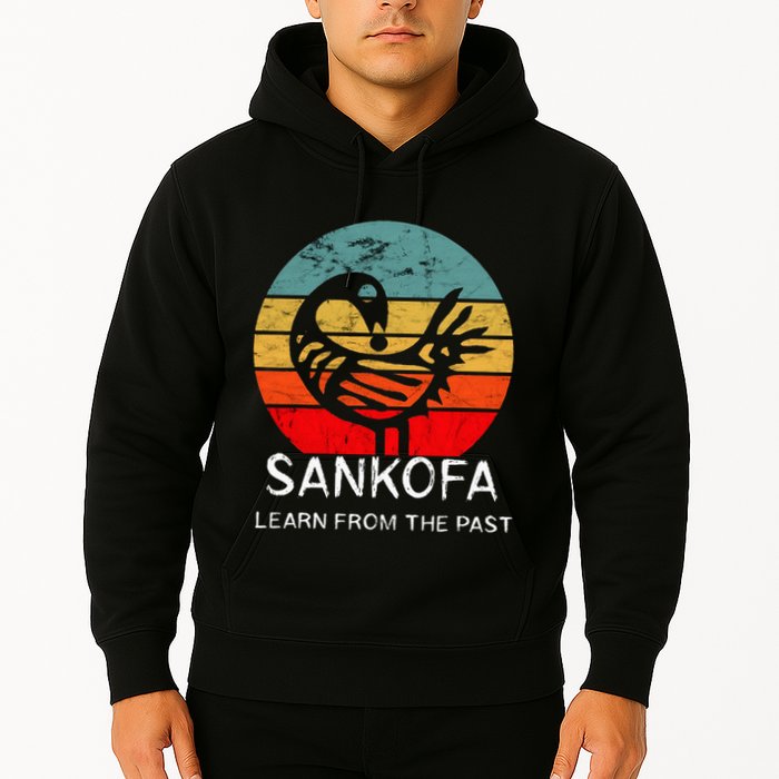 Sankofa Retro Vintage Learn From The Past African Bird Hoodie