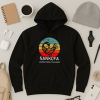 Sankofa Retro Vintage Learn From The Past African Bird Hoodie