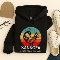 Sankofa Retro Vintage Learn From The Past African Bird Hoodie