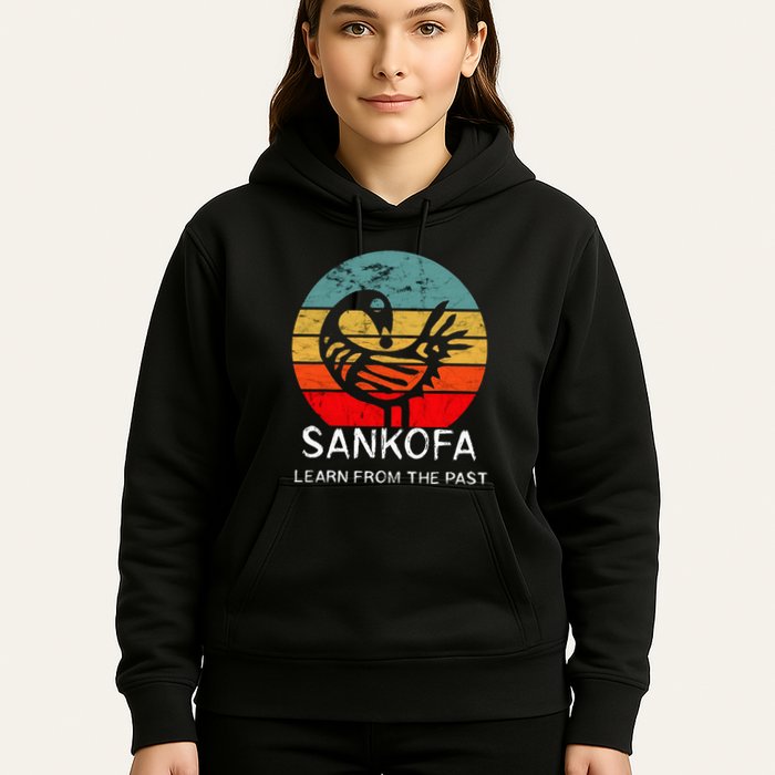 Sankofa Retro Vintage Learn From The Past African Bird Hoodie