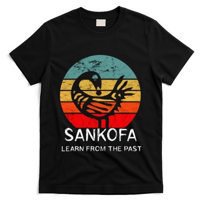 Sankofa Retro Vintage Learn From The Past African Bird T-Shirt