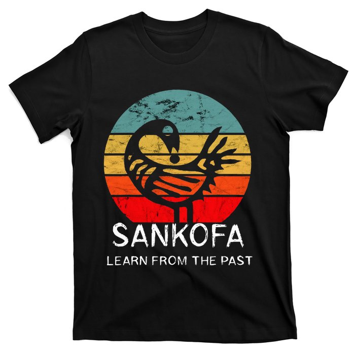 Sankofa Retro Vintage Learn From The Past African Bird T-Shirt