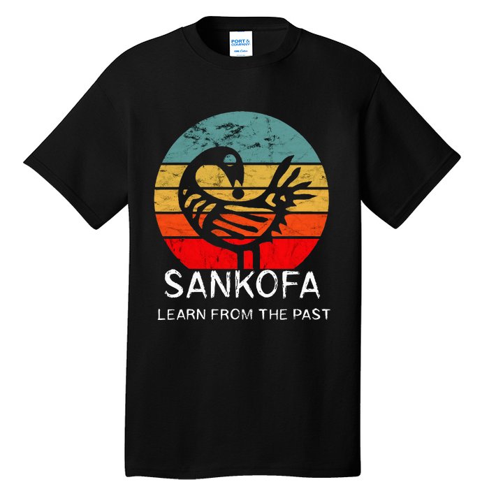 Sankofa Retro Vintage Learn From The Past African Bird Tall T-Shirt