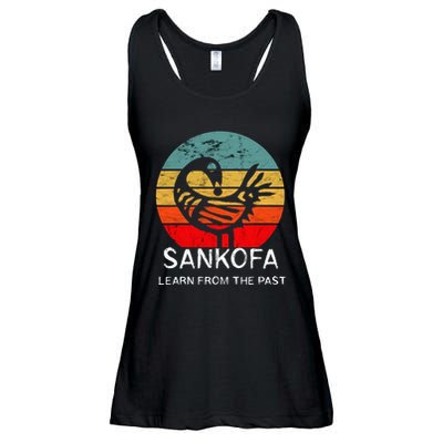 Sankofa Retro Vintage Learn From The Past African Bird Ladies Essential Flowy Tank