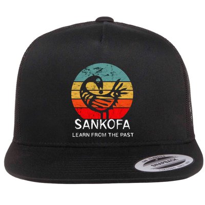 Sankofa Retro Vintage Learn From The Past African Bird Flatbill Hat