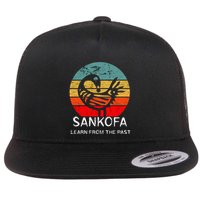 Sankofa Retro Vintage Learn From The Past African Bird Flatbill Hat