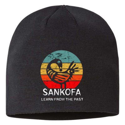 Sankofa Retro Vintage Learn From The Past African Bird Sustainable Beanie
