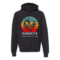 Sankofa Retro Vintage Learn From The Past African Bird Premium Hoodie