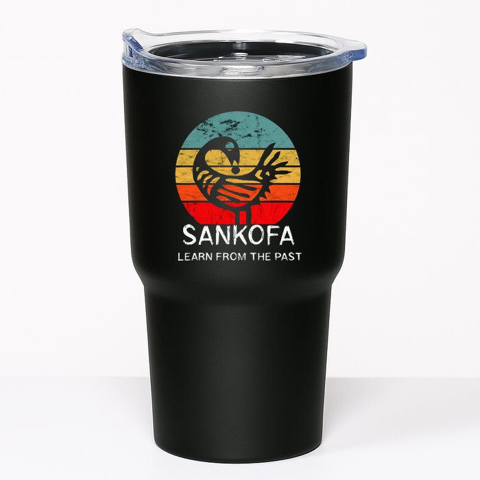 Sankofa Retro Vintage Learn From The Past African Bird Tumbler