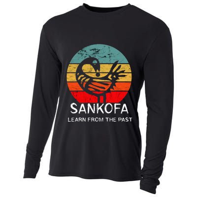 Sankofa Retro Vintage Learn From The Past African Bird Cooling Performance Long Sleeve Crew