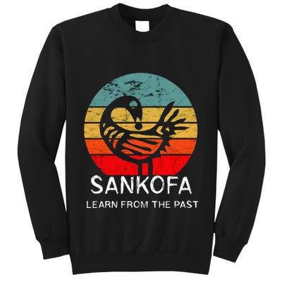 Sankofa Retro Vintage Learn From The Past African Bird Tall Sweatshirt