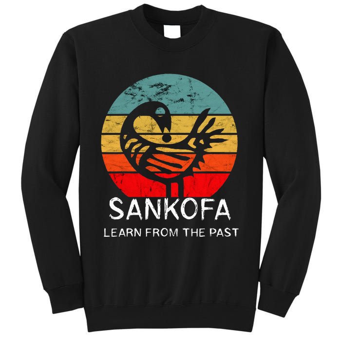 Sankofa Retro Vintage Learn From The Past African Bird Tall Sweatshirt