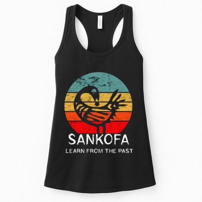 Sankofa Retro Vintage Learn From The Past African Bird Womens Tank Top
