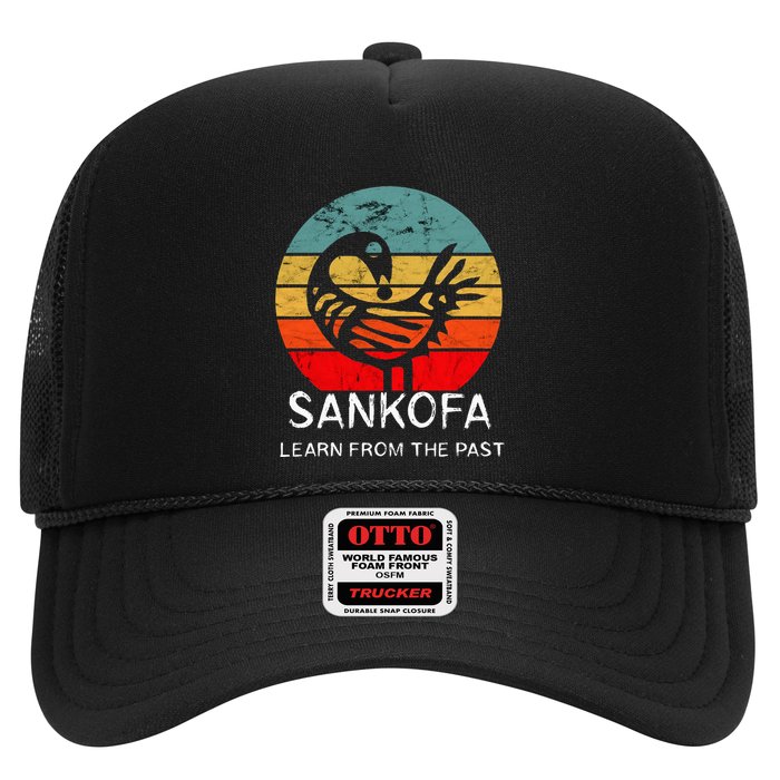 Sankofa Retro Vintage Learn From The Past African Bird Trucker Hat