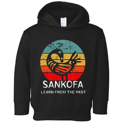 Sankofa Retro Vintage Learn From The Past African Bird Toddler Hoodie
