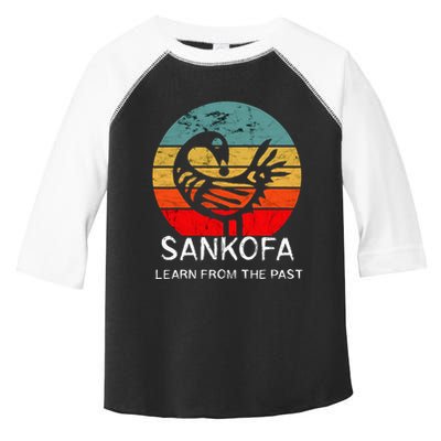 Sankofa Retro Vintage Learn From The Past African Bird Toddler Fine Jersey T-Shirt