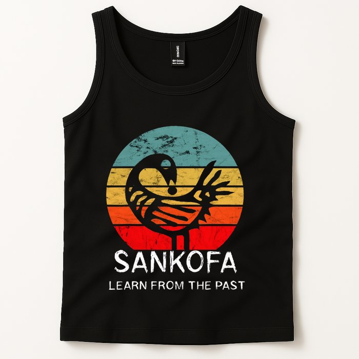 Sankofa Retro Vintage Learn From The Past African Bird Tank Top
