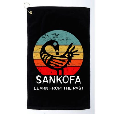 Sankofa Retro Vintage Learn From The Past African Bird Golf Towel