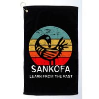 Sankofa Retro Vintage Learn From The Past African Bird Golf Towel