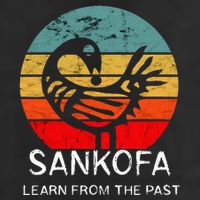 Sankofa Retro Vintage Learn From The Past African Bird Golf Towel
