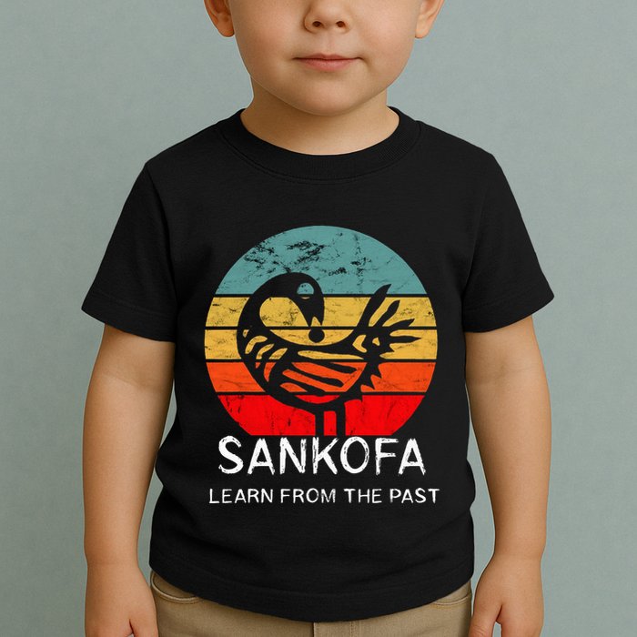 Sankofa Retro Vintage Learn From The Past African Bird Toddler T-Shirt