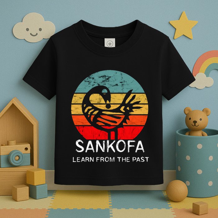 Sankofa Retro Vintage Learn From The Past African Bird Toddler T-Shirt