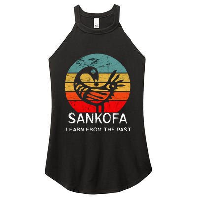 Sankofa Retro Vintage Learn From The Past African Bird Women's Perfect Tri Rocker Tank