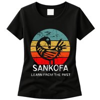 Sankofa Retro Vintage Learn From The Past African Bird Womens T-Shirt