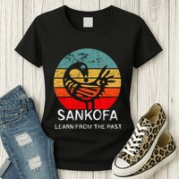 Sankofa Retro Vintage Learn From The Past African Bird Womens T-Shirt
