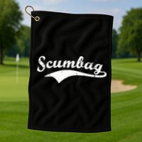 Scumbag Retro Vintage Scum Bag Swoosh Golf Towel