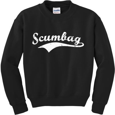 Scumbag Retro Vintage Scum Bag Swoosh Kids Sweatshirt