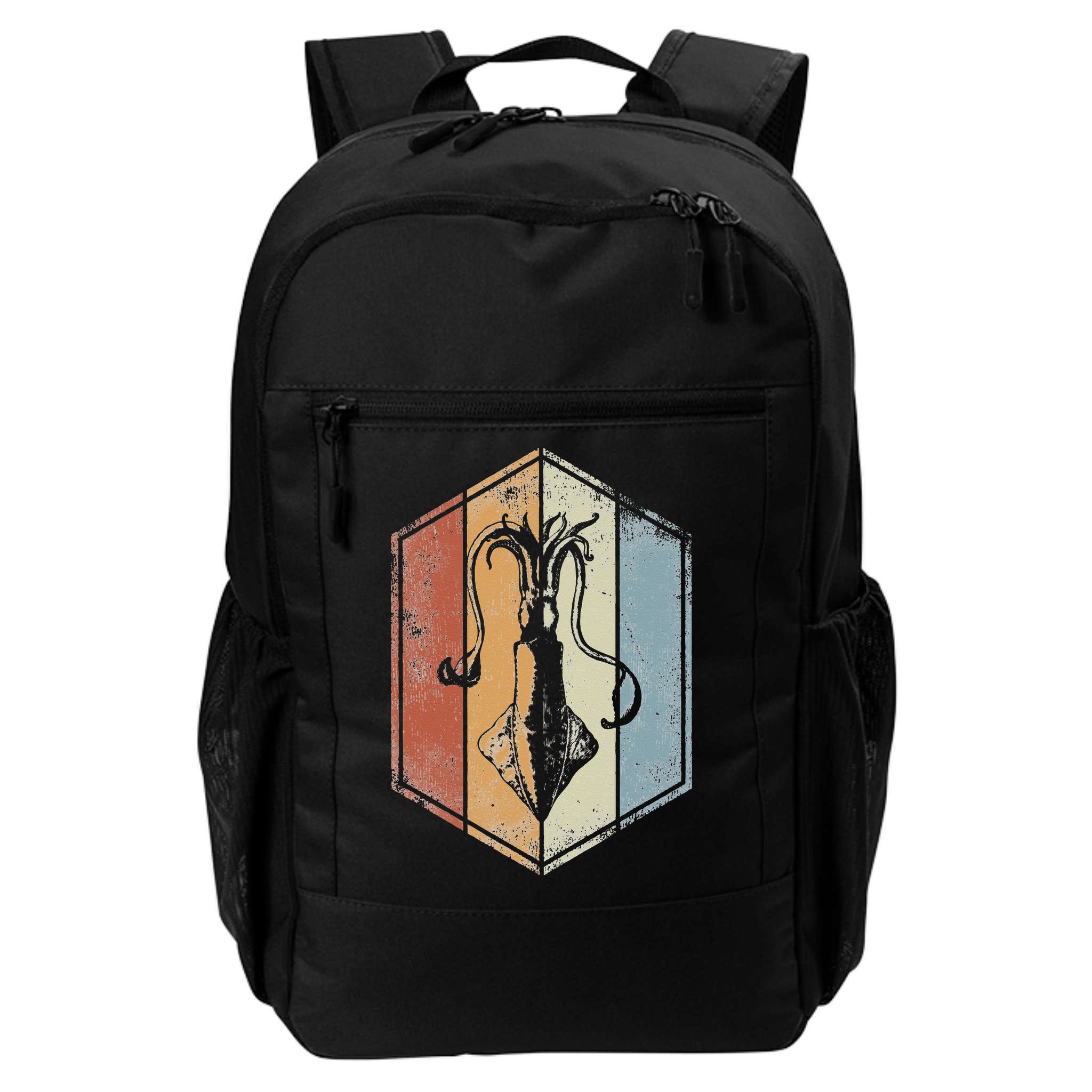 Squid Retro Vintage Marine Biologist Seafood Calamari Lover Backpack