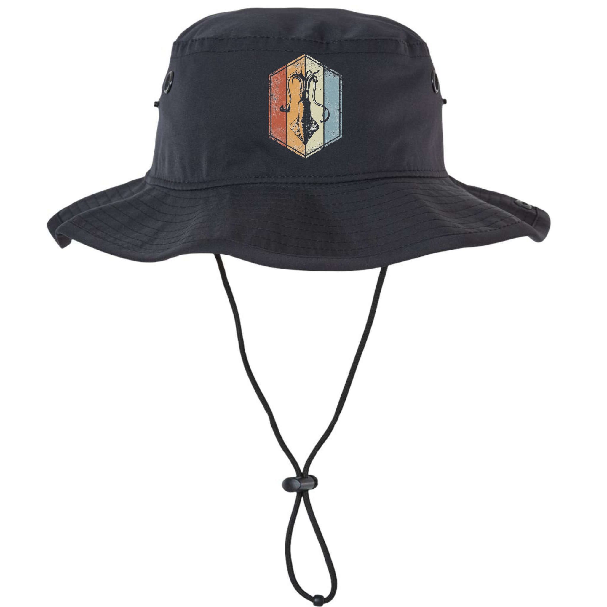 Squid Retro Vintage Marine Biologist Seafood Calamari Lover Bucket Hat