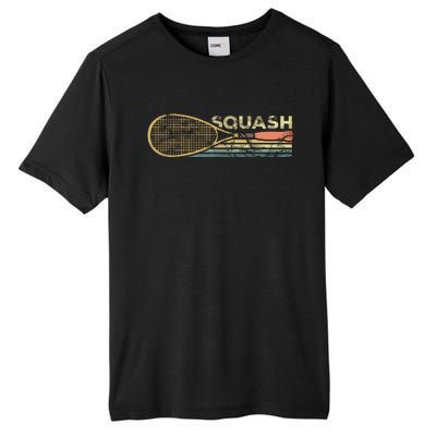 Squash Racket Vintage Squash Lover Funny Sports Enthusiast Tall Fusion ChromaSoft Performance T-Shirt