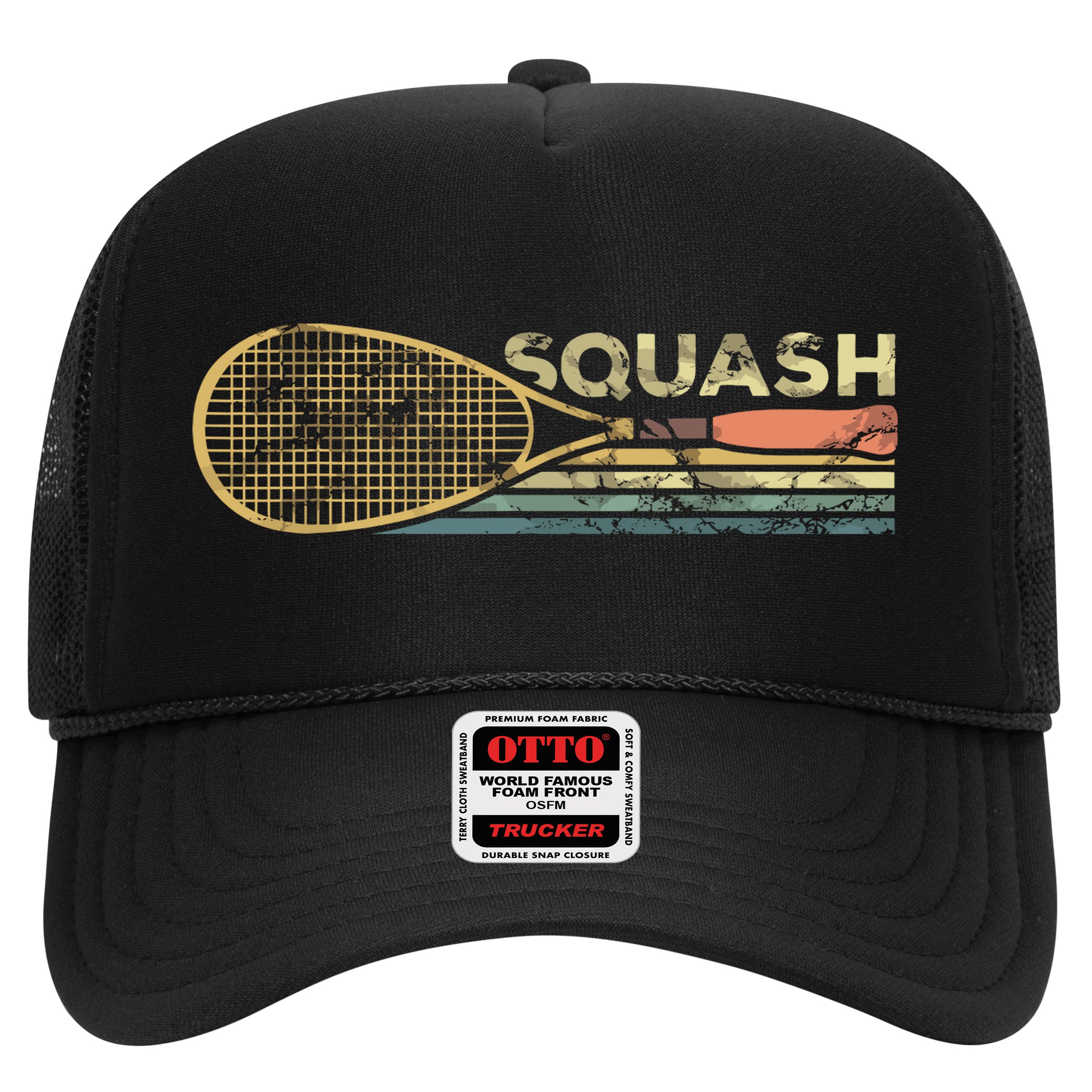 Squash Racket Vintage Squash Lover Funny Sports Enthusiast Hat