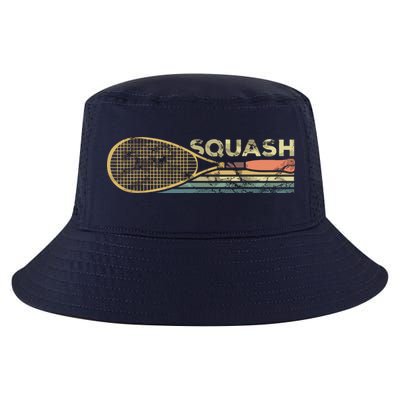 Squash Racket Vintage Squash Lover Funny Sports Enthusiast Cool Comfort Performance Bucket Hat