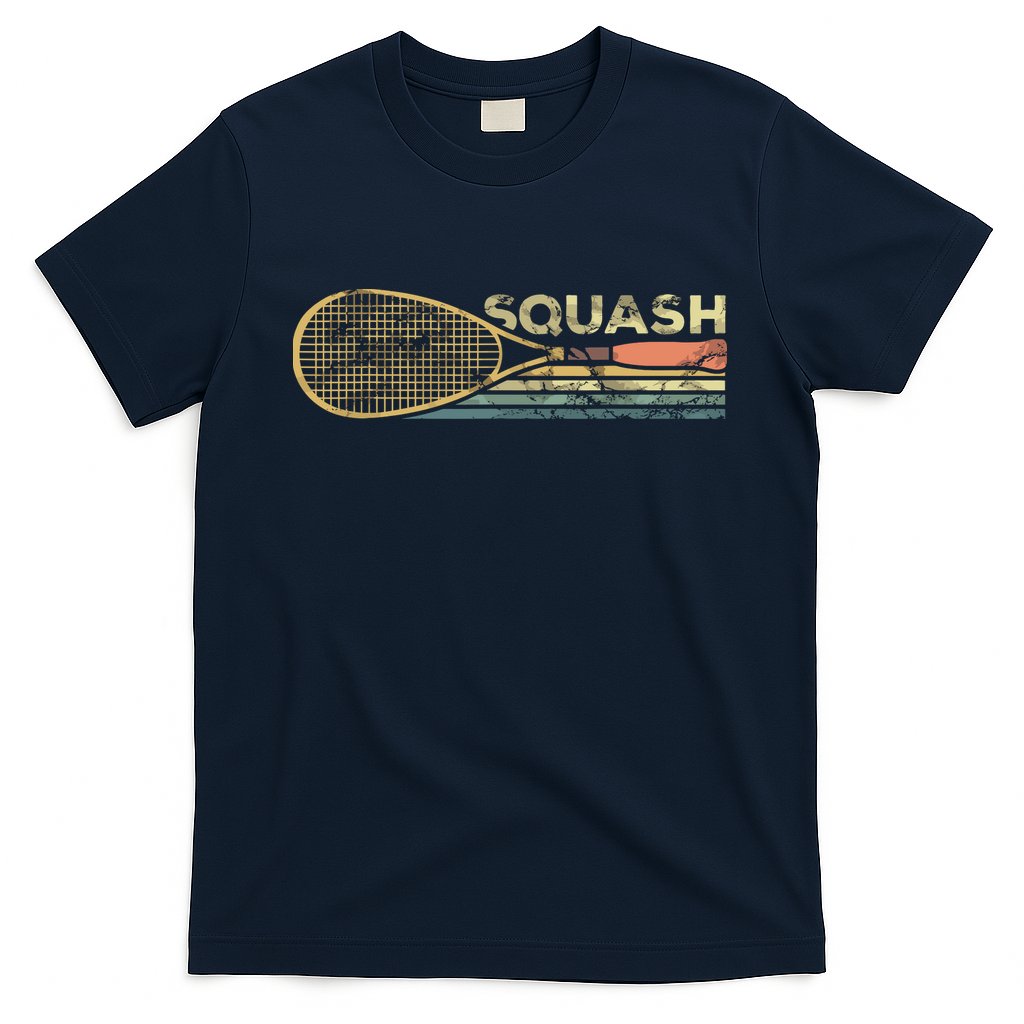 Squash Racket Vintage Squash Lover Funny Sports Enthusiast T-Shirt